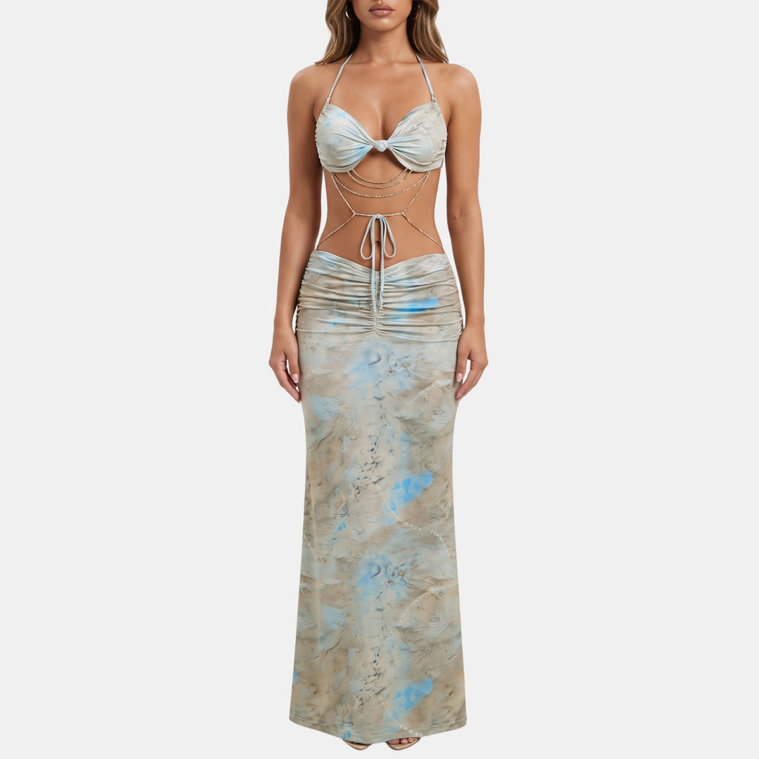 Women's Summer Maxi Dress in grey