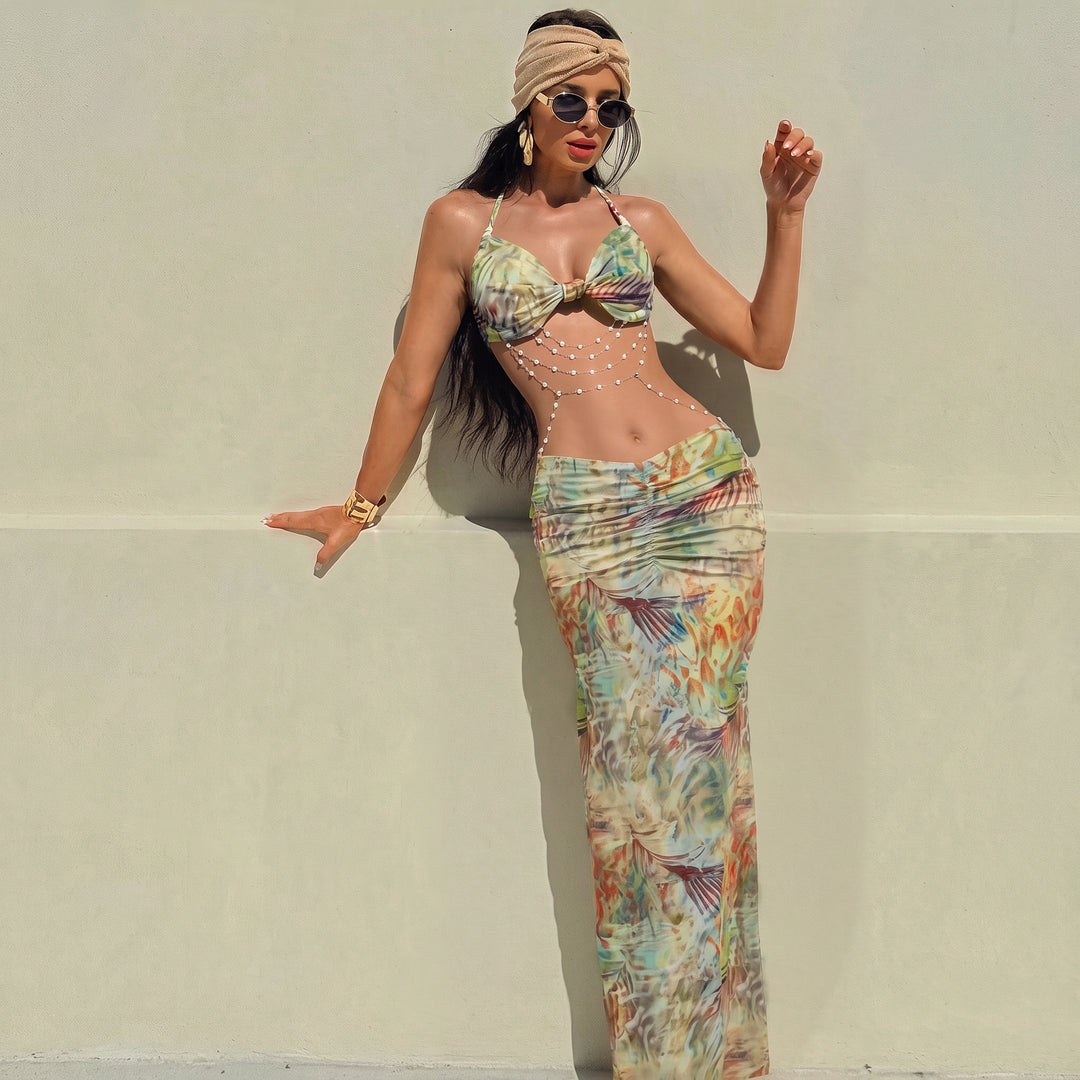 Women's Summer Maxi Dress in green