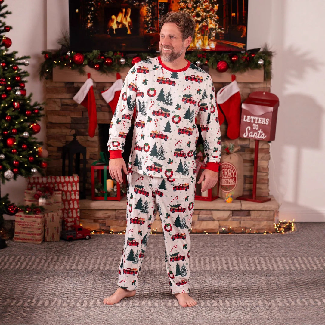 Family Matching Christmas PJs detail