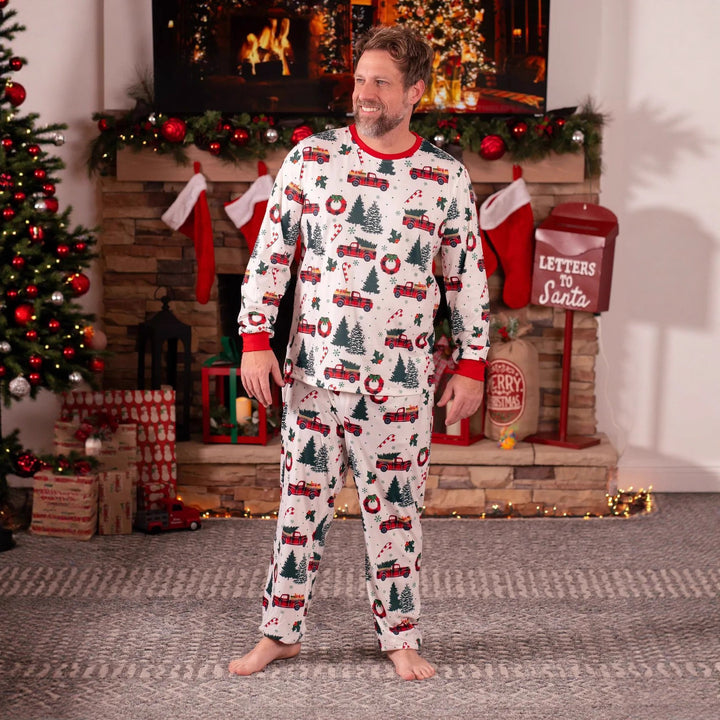 Family Matching Christmas PJs detail