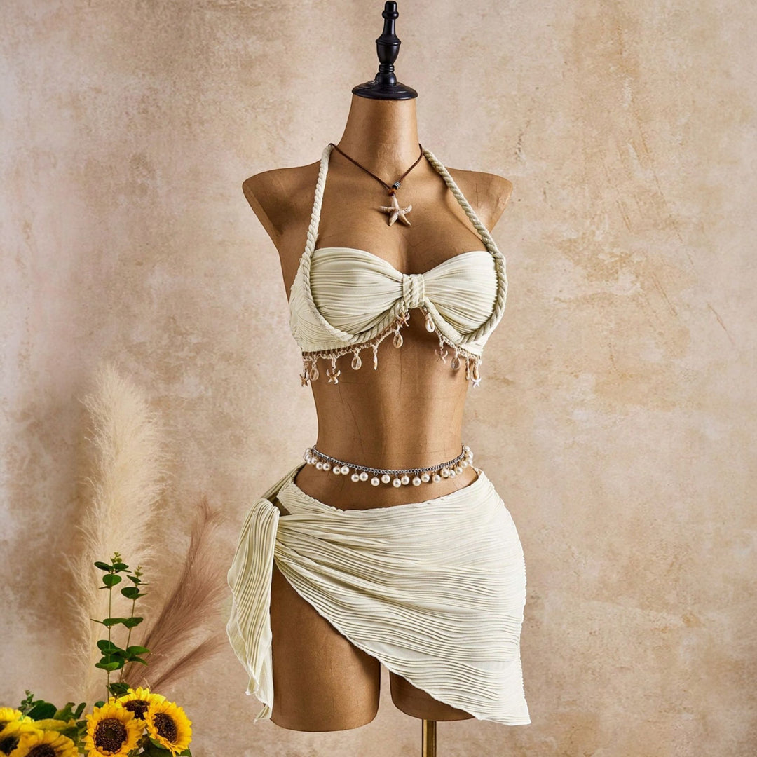 Women's Halter Bikini in cream