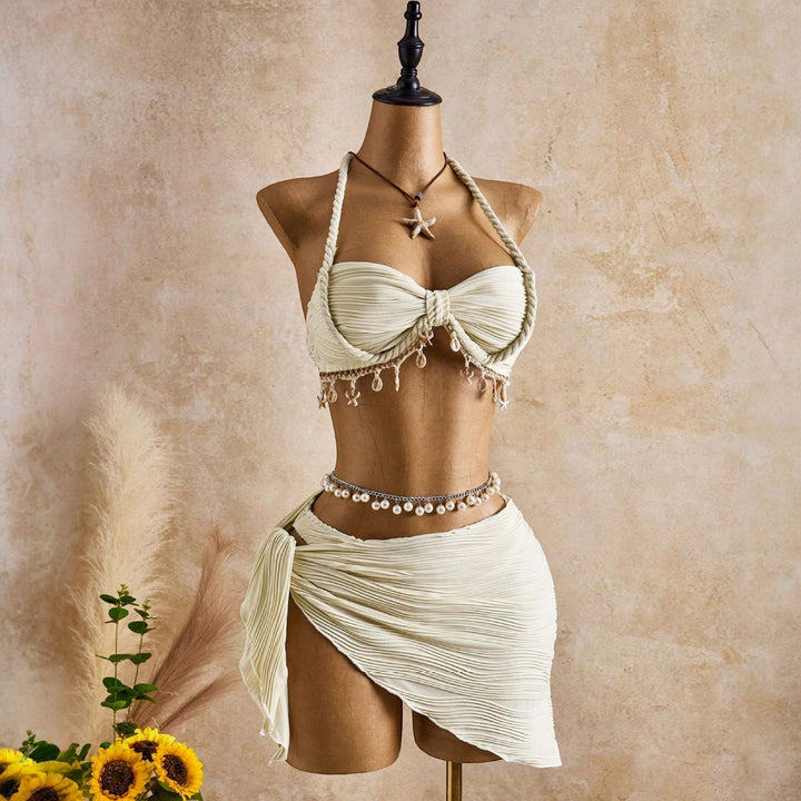 Women's Halter Bikini in cream