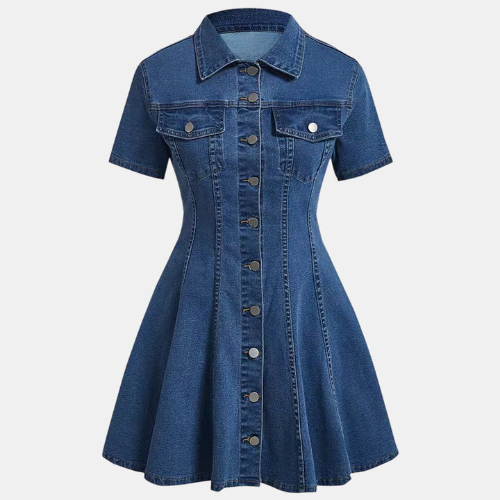 Women's Summer Mini Dress in dark blue