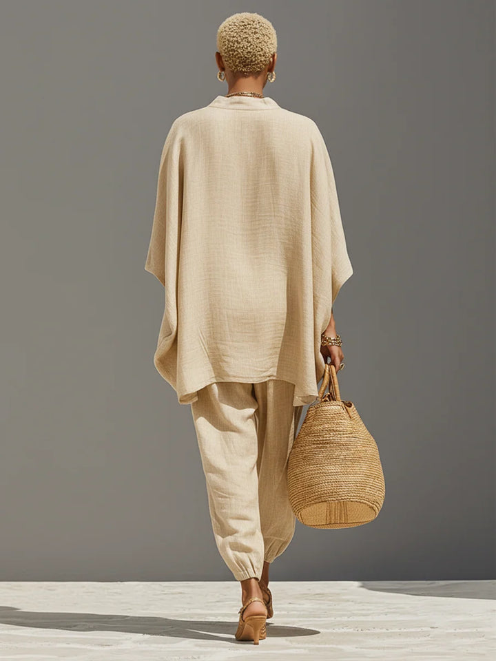 Women's Linen Set in beige