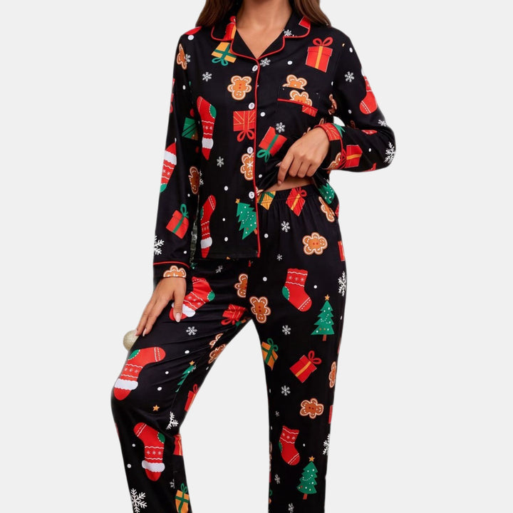 Women's Christmas PJs detail