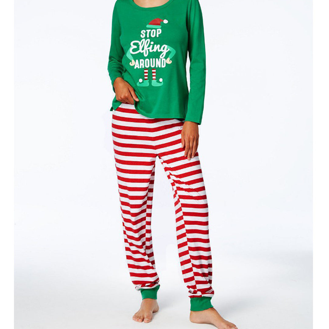 Family Matching Christmas PJs detail