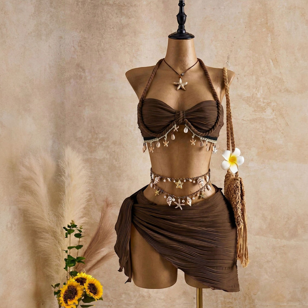 Women's Halter Bikini in brown