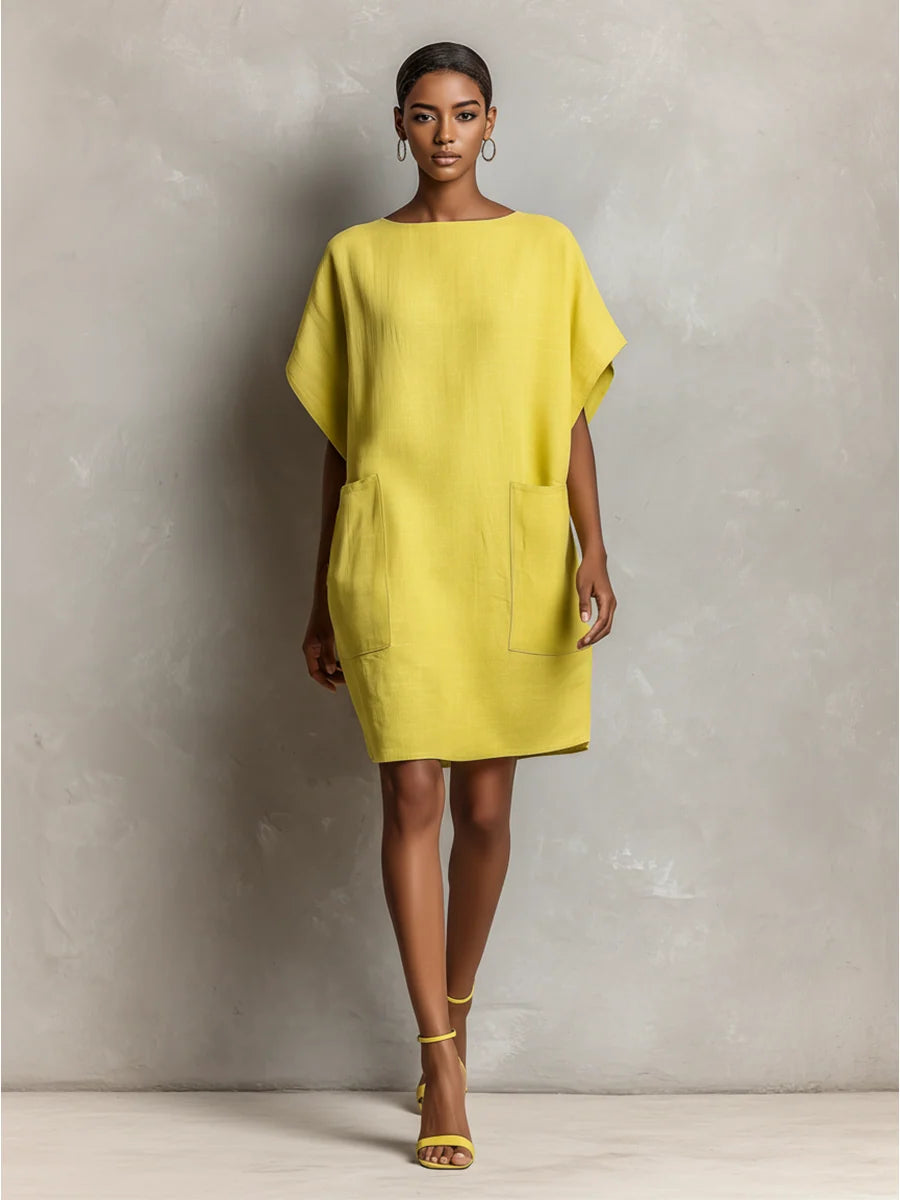 Women's Mini Summer Dress in yellow