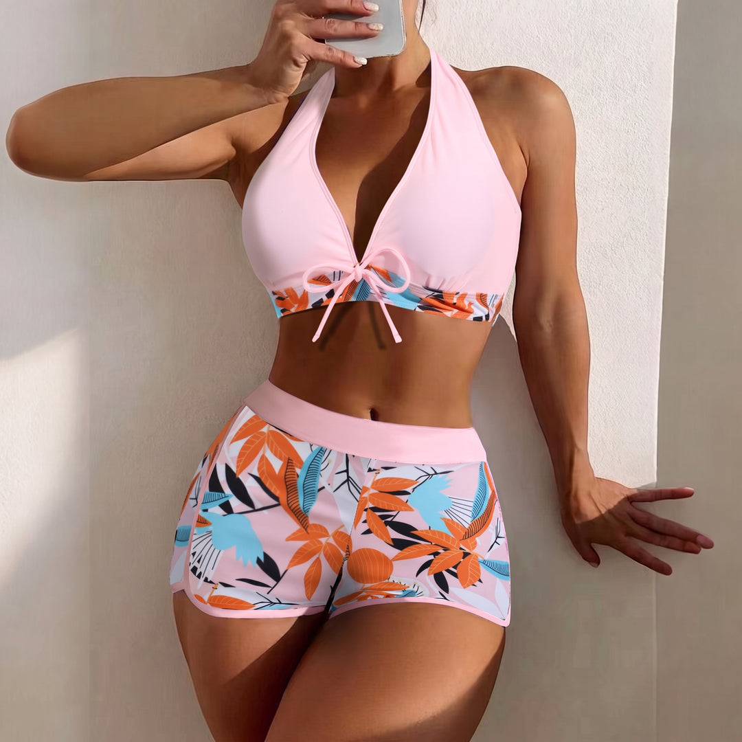 Women's High Waisted Bikini in light pink
