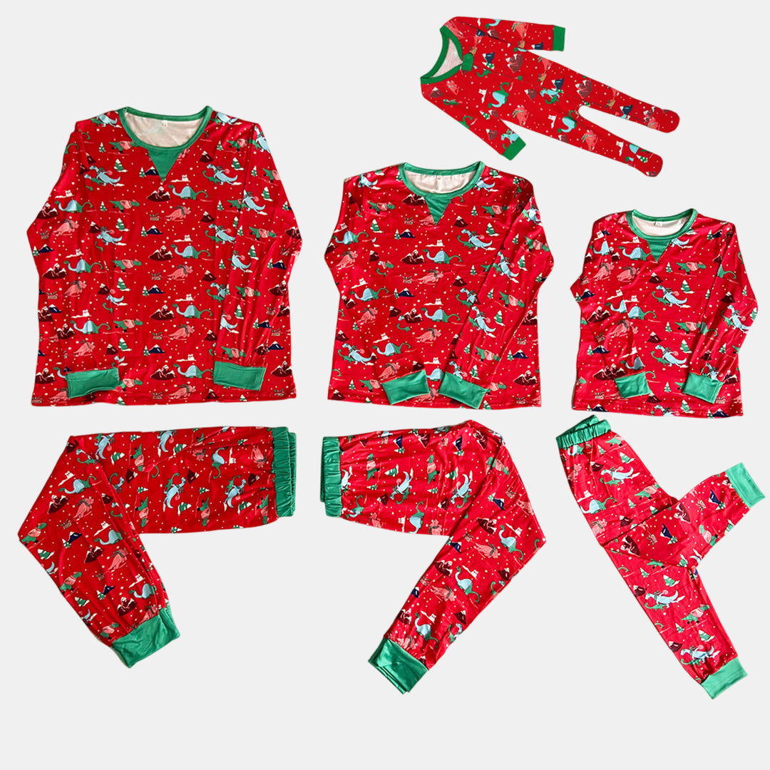 Family Matching Christmas PJs detail