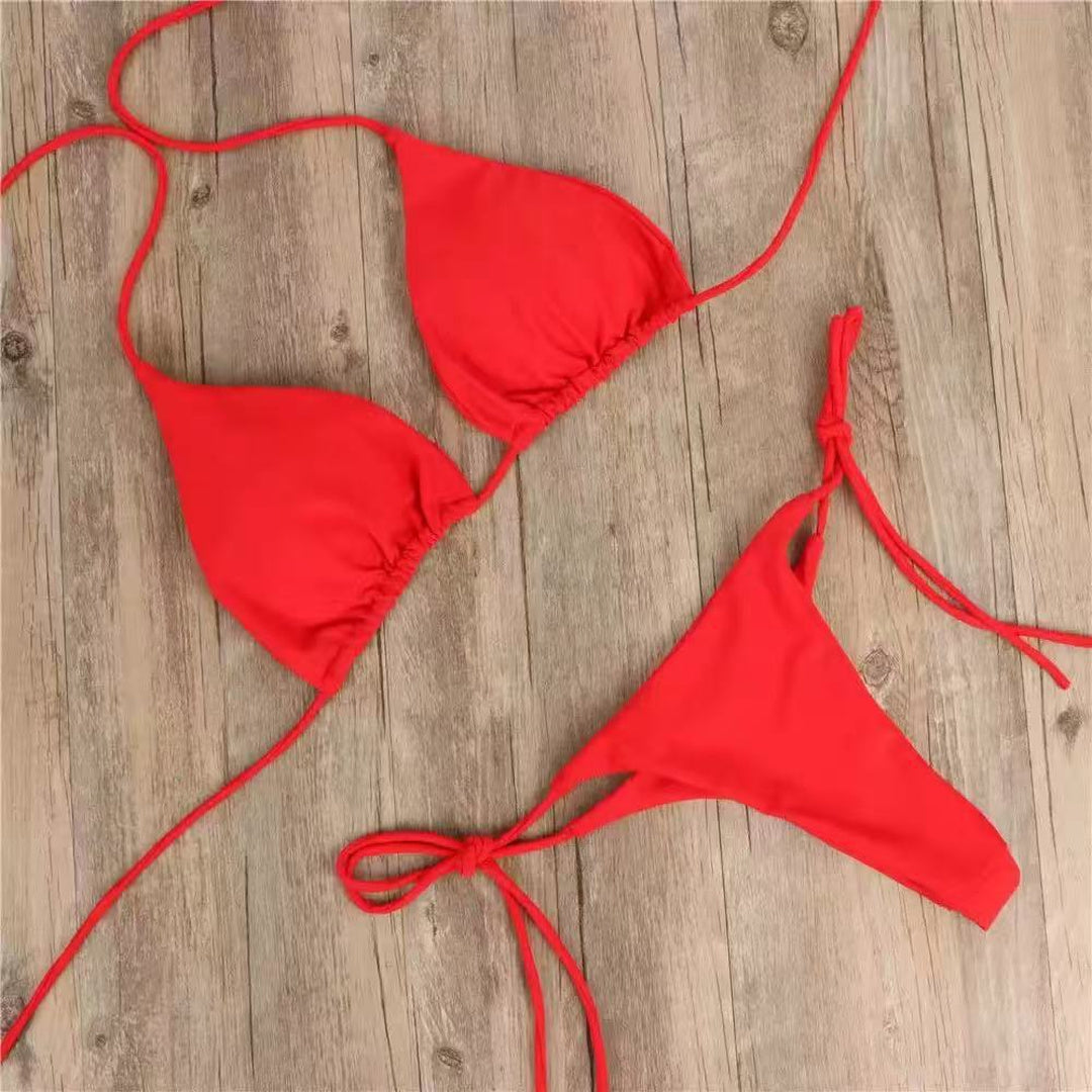 Women's String Bikini in red