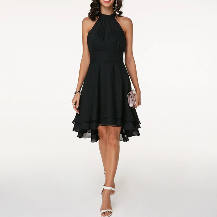 Women's Halter Neck Dress in black