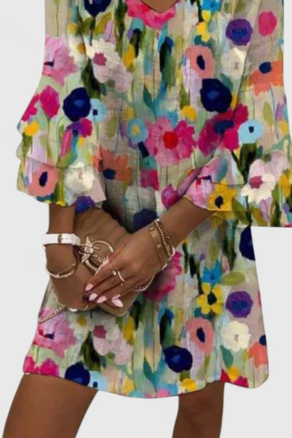 Women's Summer Mini Dress in multicolour