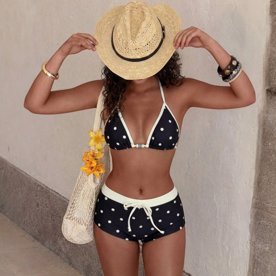 Women's Polka Dot Bikini in black