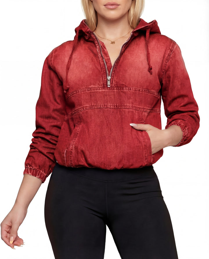 TABITHA™ – Casual Half Zip Hoodie Pullover