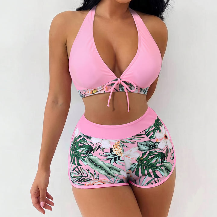 Women's High Waisted Bikini in pink