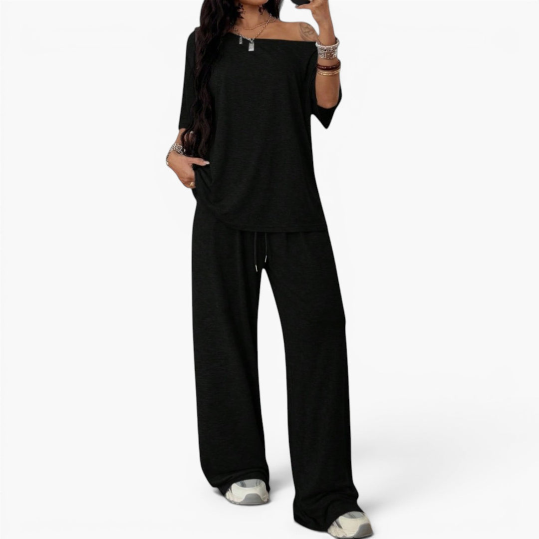 DEXT™ – Relaxed Wide-Leg Athleisure Two-Piece Set